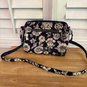 Vera Bradley Blue And White Floral Crossbody‎ Purse